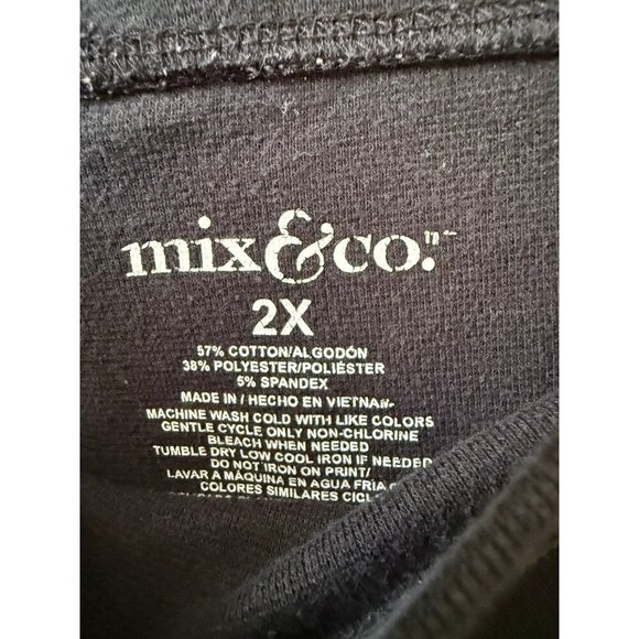 Mix & Co women’s size 2x-large black capri leggings - Picture 7 of 7
